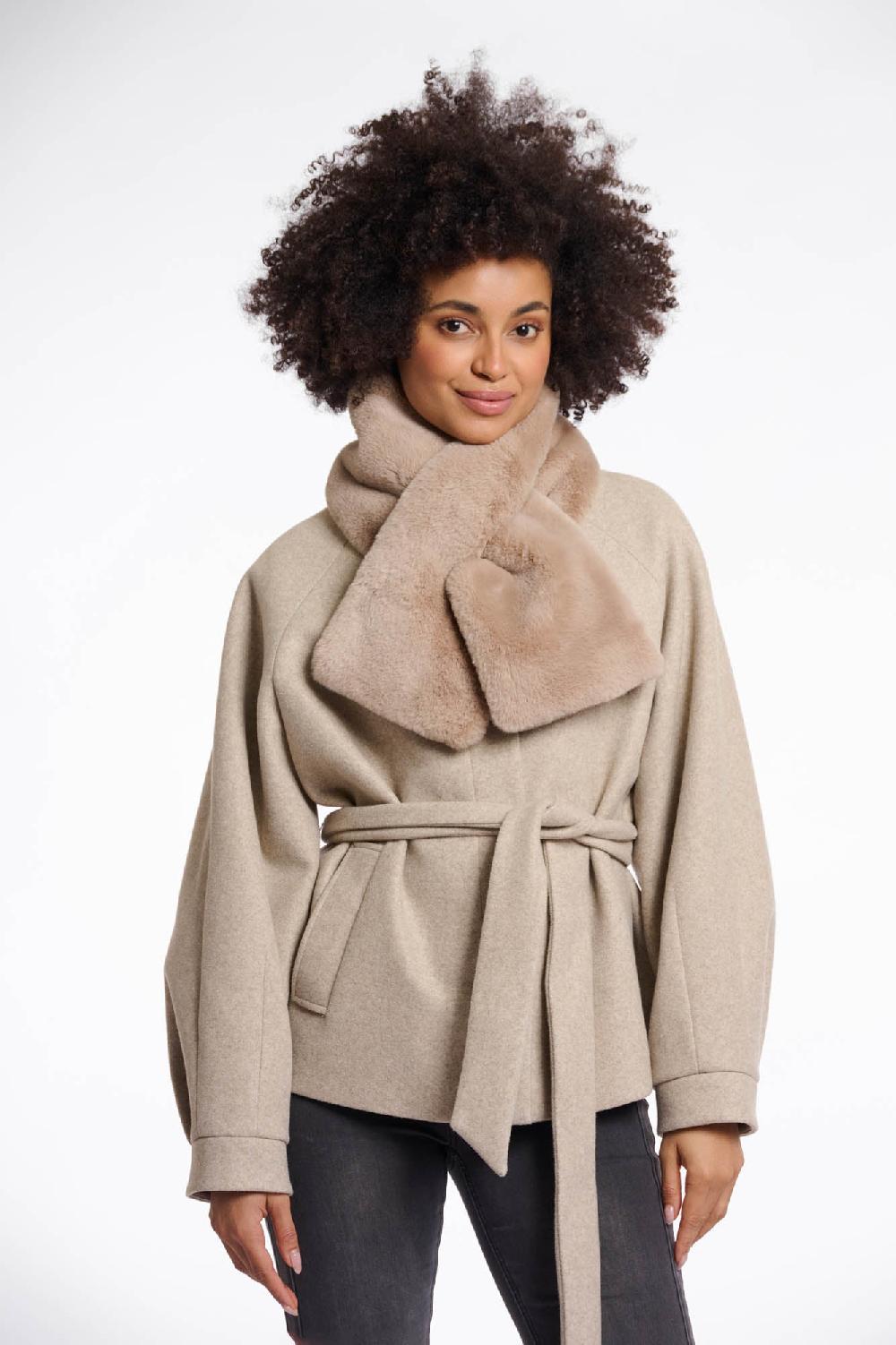 rino & pelle Stip scarf Oat