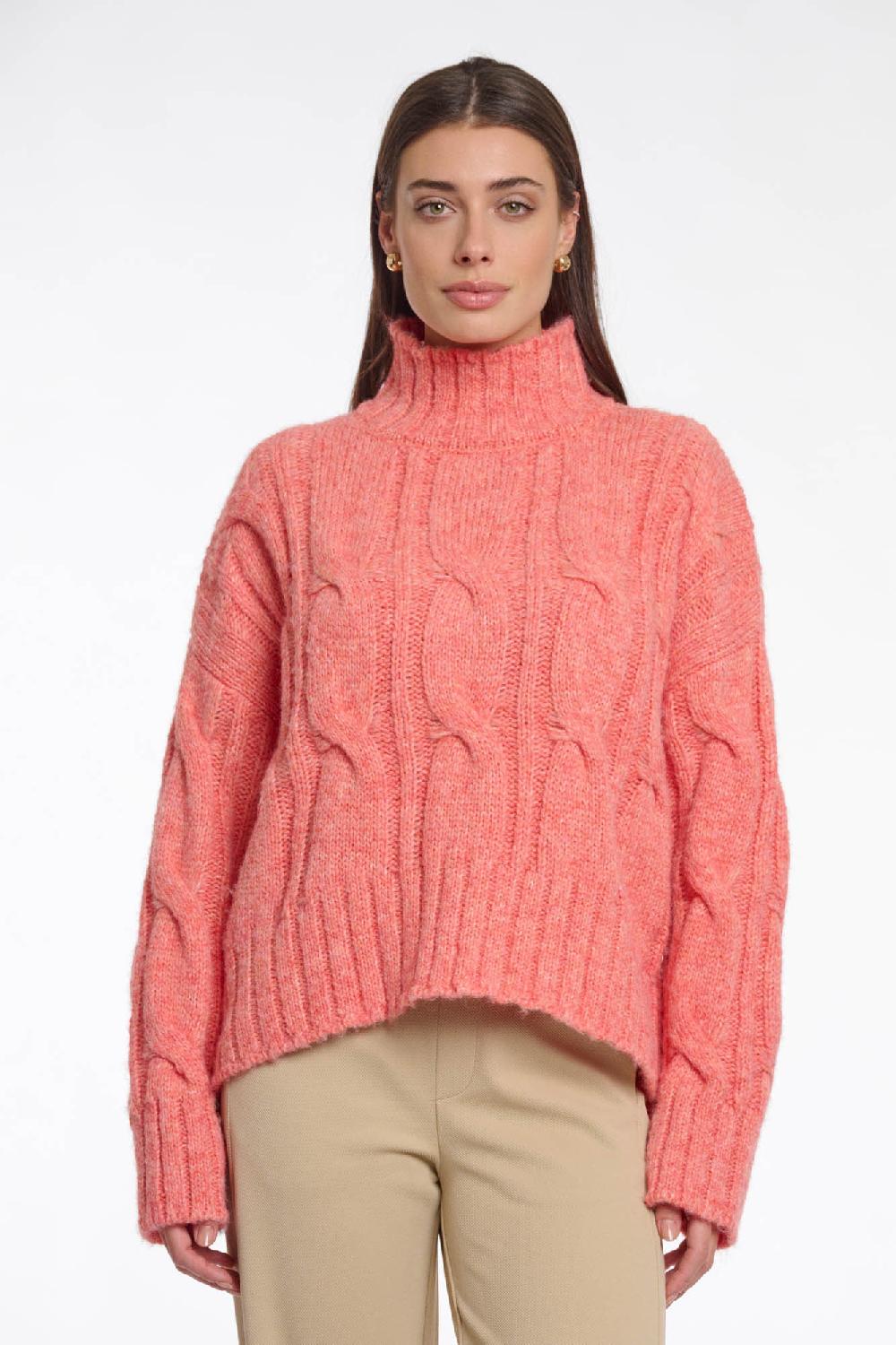 Rino & Pelle Taffie Sweater Bright Coral Melange