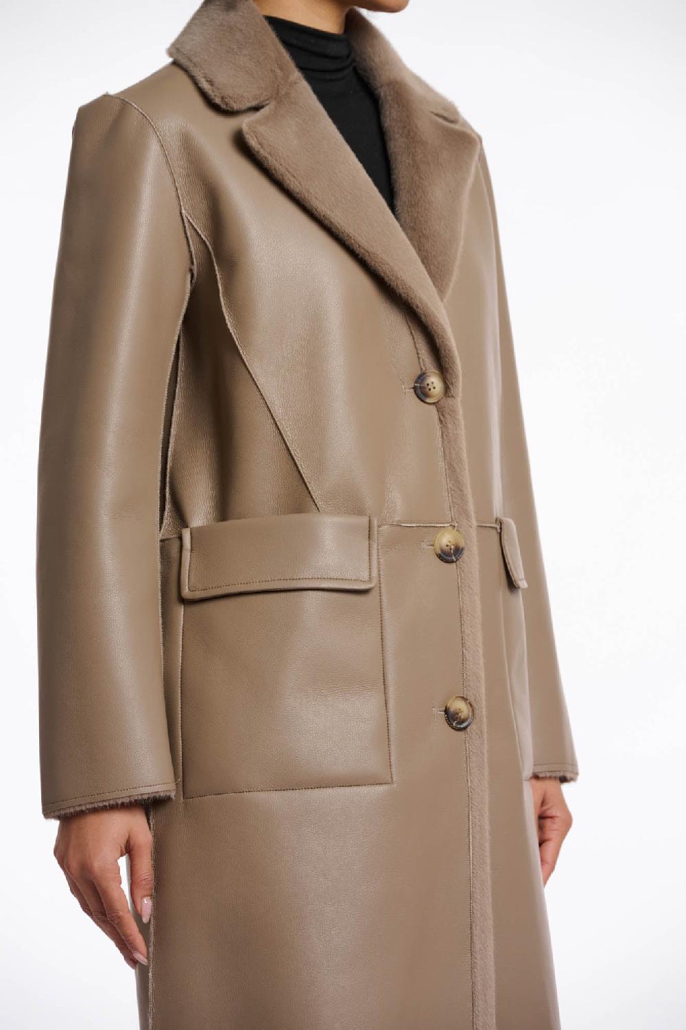 Rino & Pelle Tatiana Reversible Coat Toffee