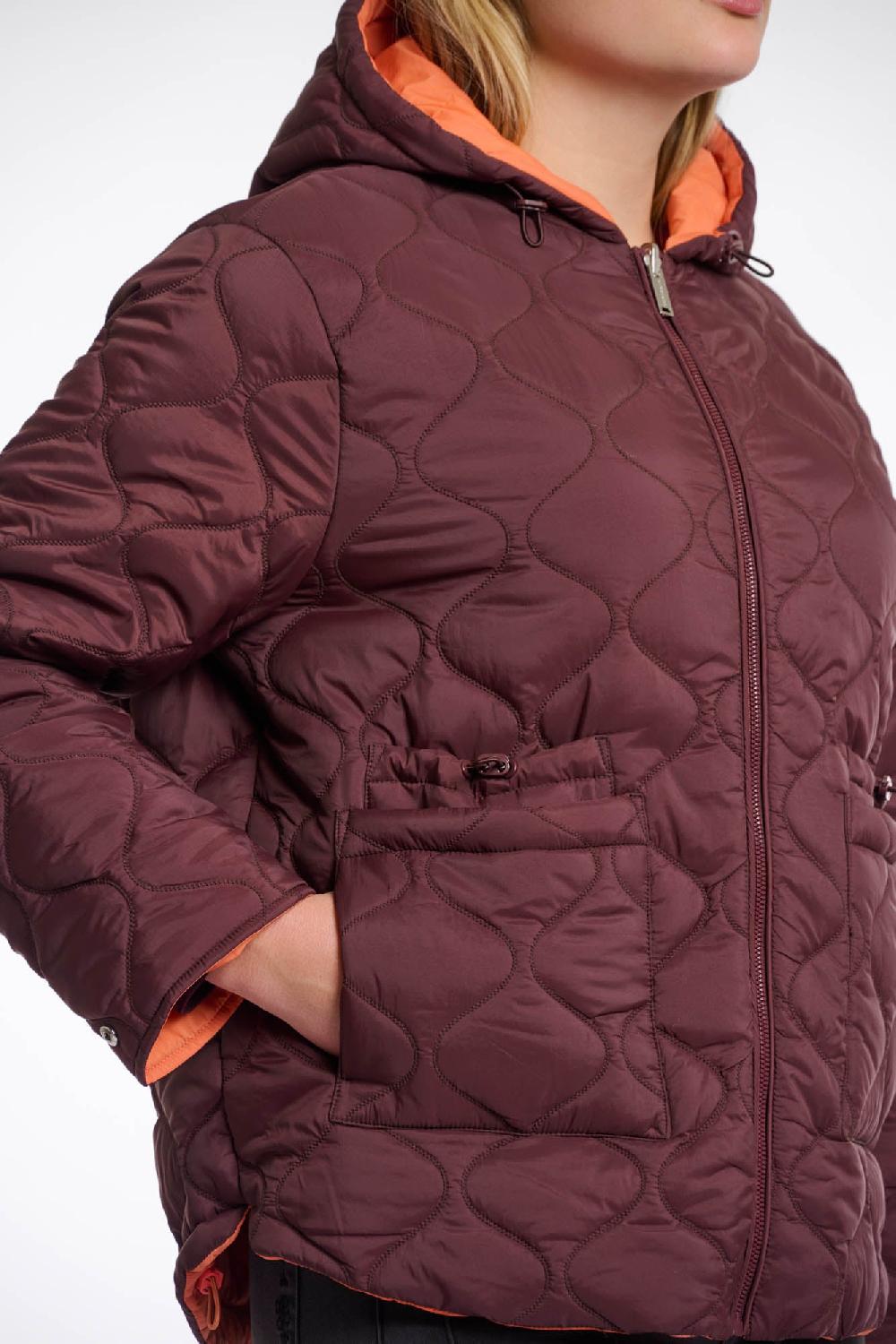 Rino & Pelle Shanon Reversible Jacket Chocolate Bean And Orange
