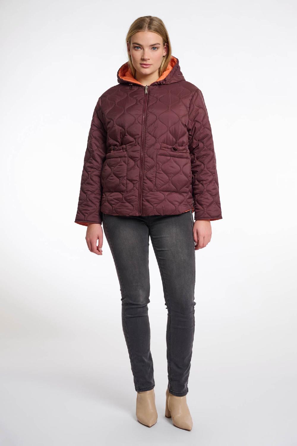 Rino & Pelle Shanon Reversible Jacket Chocolate Bean And Orange