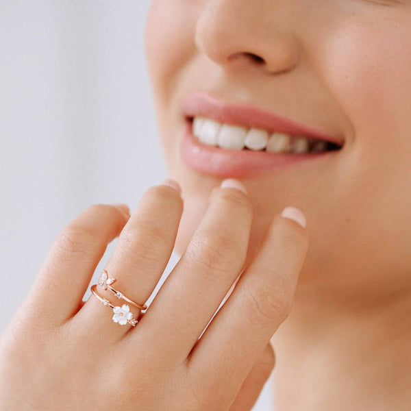 Rior Design Butterfly Ring Rose Gold