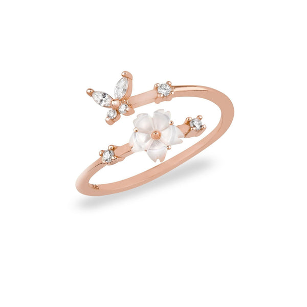 rior design Butterfly Ring Rose Gold