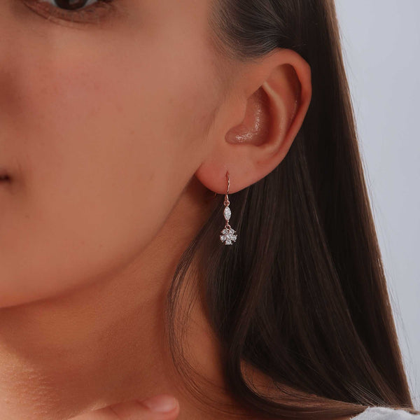 Rior Design Crystal Earrings Rose Gold