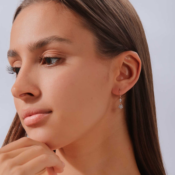 Rior Design Crystal Earrings Rose Gold