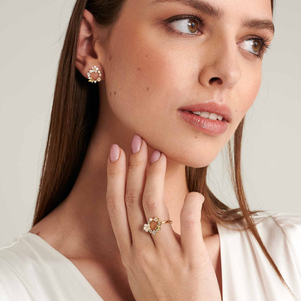 Rior Design Gold Spring Flower Earrings