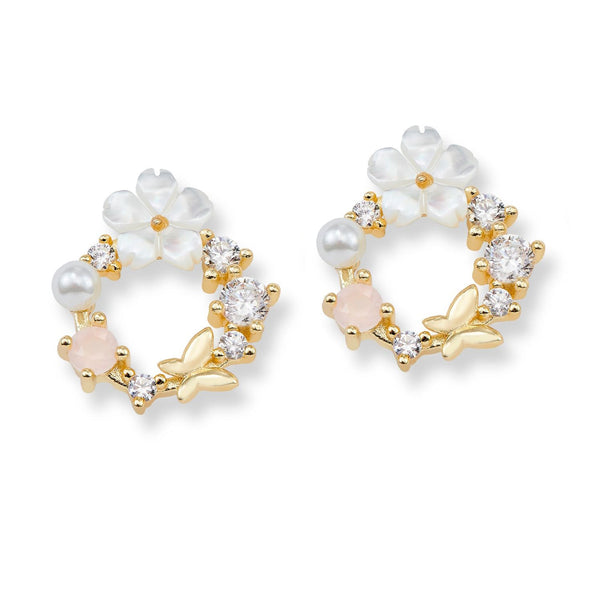 rior design Gold Spring Flower Earrings