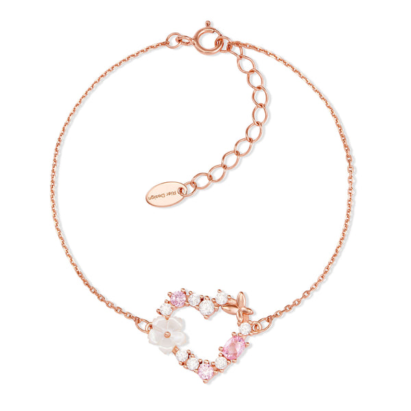 rior design Heart Bracelet Rose Gold