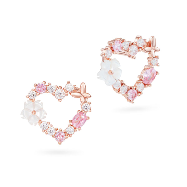 rior design Heart Earrings Rose Gold
