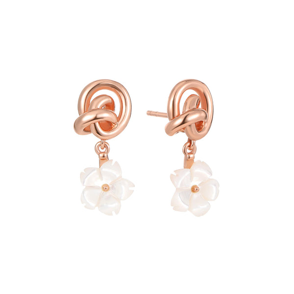 rior design Knot Earrings Rose Gold