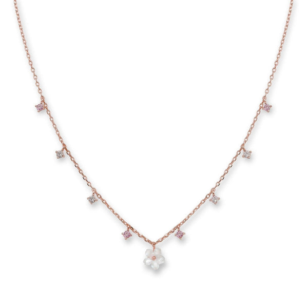 rior design Lia Flower Necklace Rose Gold