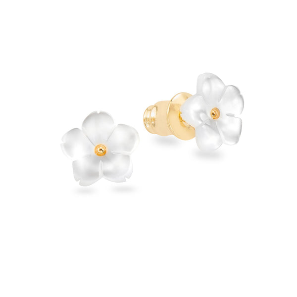 rior design Mother of Pearl Flower Earrings Gold