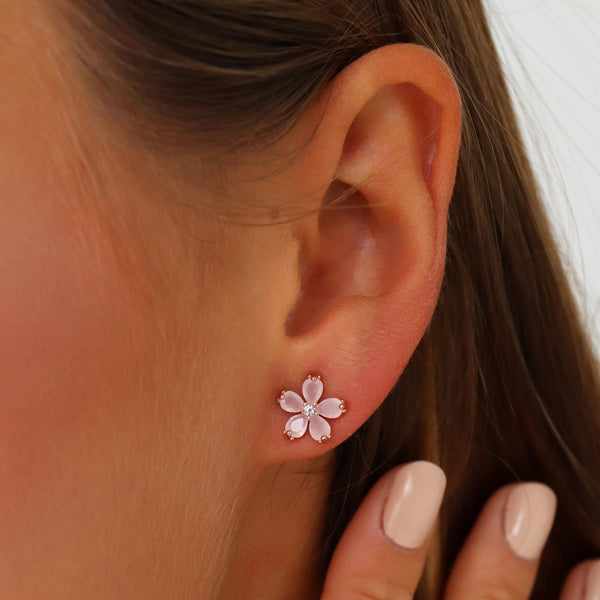 Rior Design Peach Blossom Earrings Rose Gold