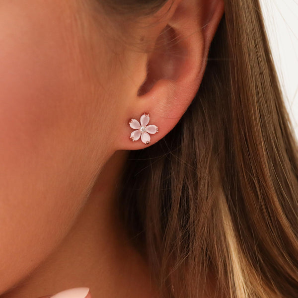 Rior Design Peach Blossom Earrings Rose Gold