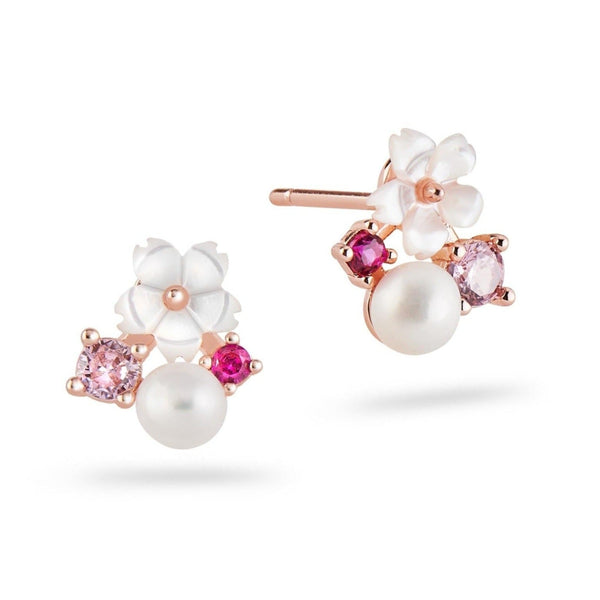rior design Pink Blossom Earrings Rose Gold