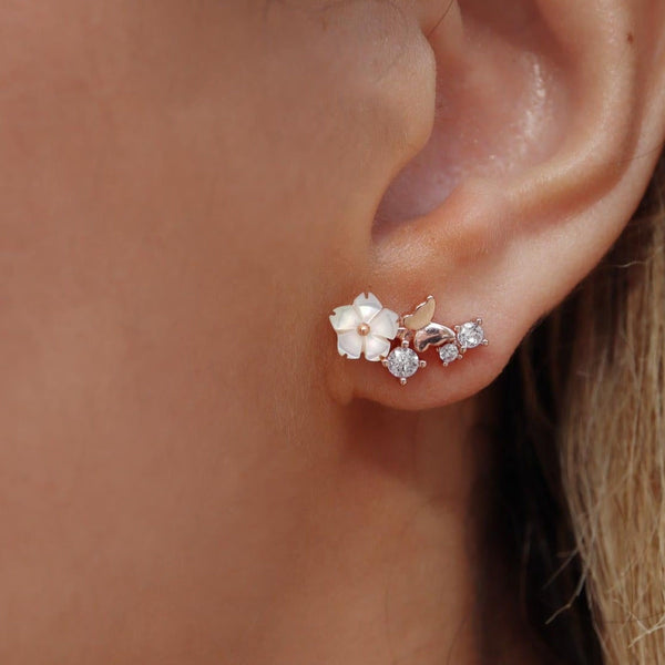 Rior Design Rose Butterfly Earrings