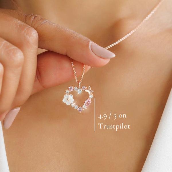 Rior Design Rose Gold Heart Necklace