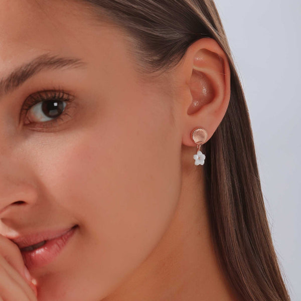 Rior Design Seashell Earrings Rose Gold