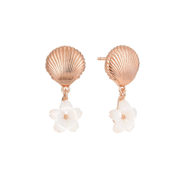 rior design Seashell Earrings Rose Gold