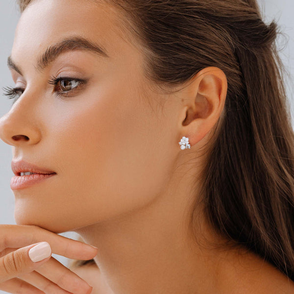 Rior Design Silver Blue Blossom Earrings