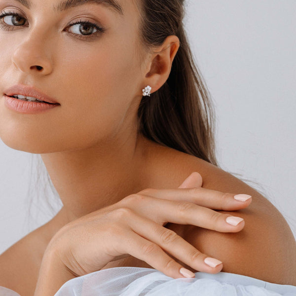 Rior Design Silver Blue Blossom Earrings