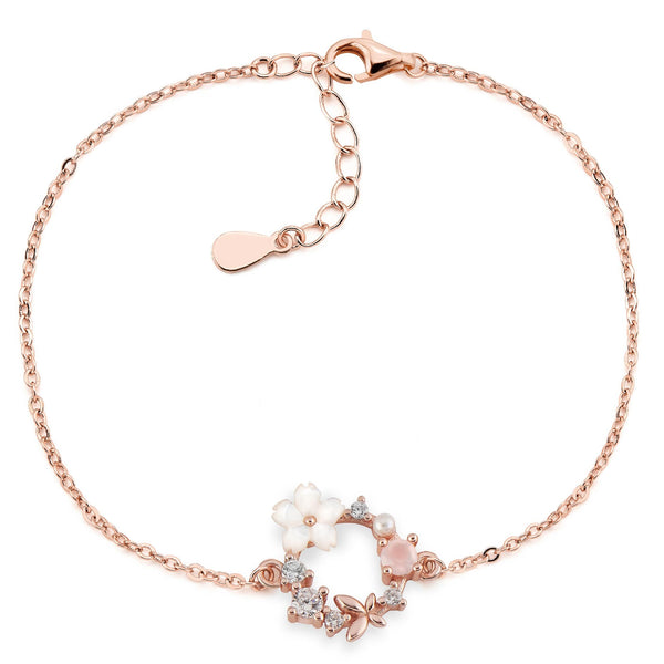 rior design Spring Flower Bracelet Rose Gold