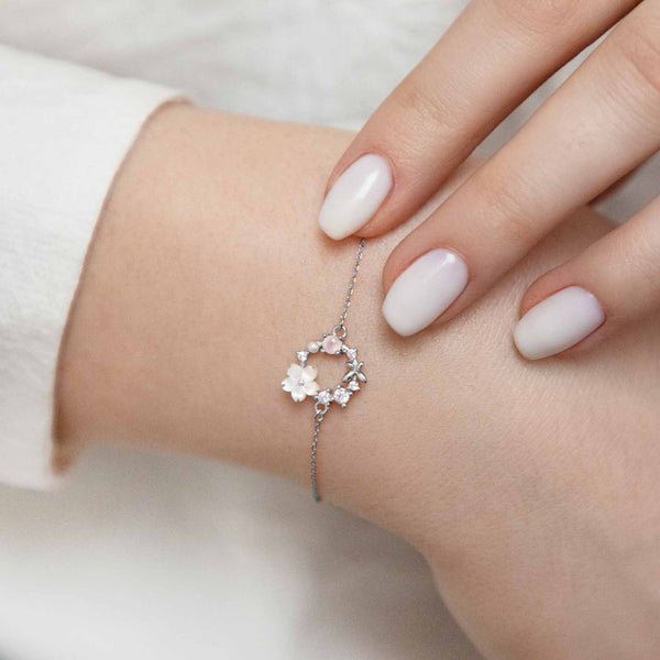 Rior Design Spring Flower Bracelet Silver