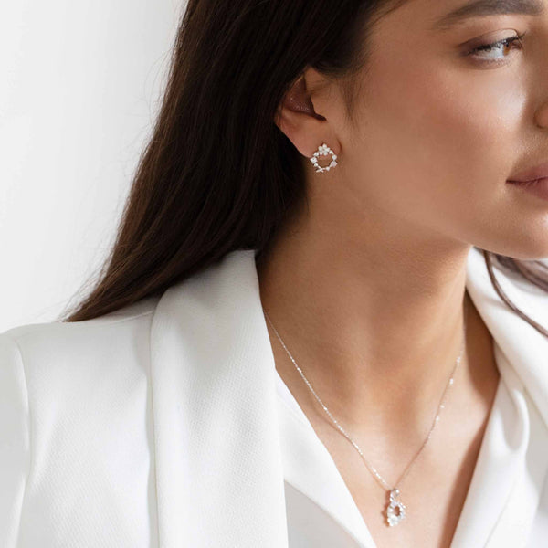 Rior Design Spring Flower Silver Earrings