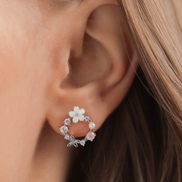 Rior Design Spring Flower Silver Earrings