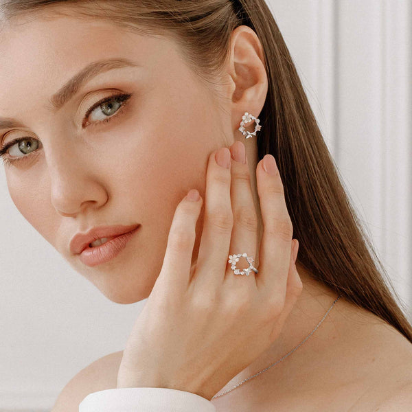 Rior Design Spring Flower Silver Earrings