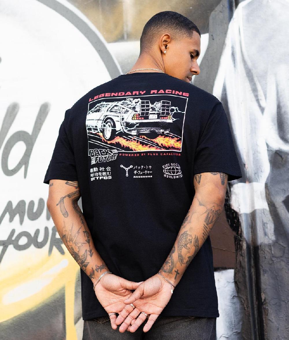Riot Society Back To The Future Legendary Racing Mens T-Shirt