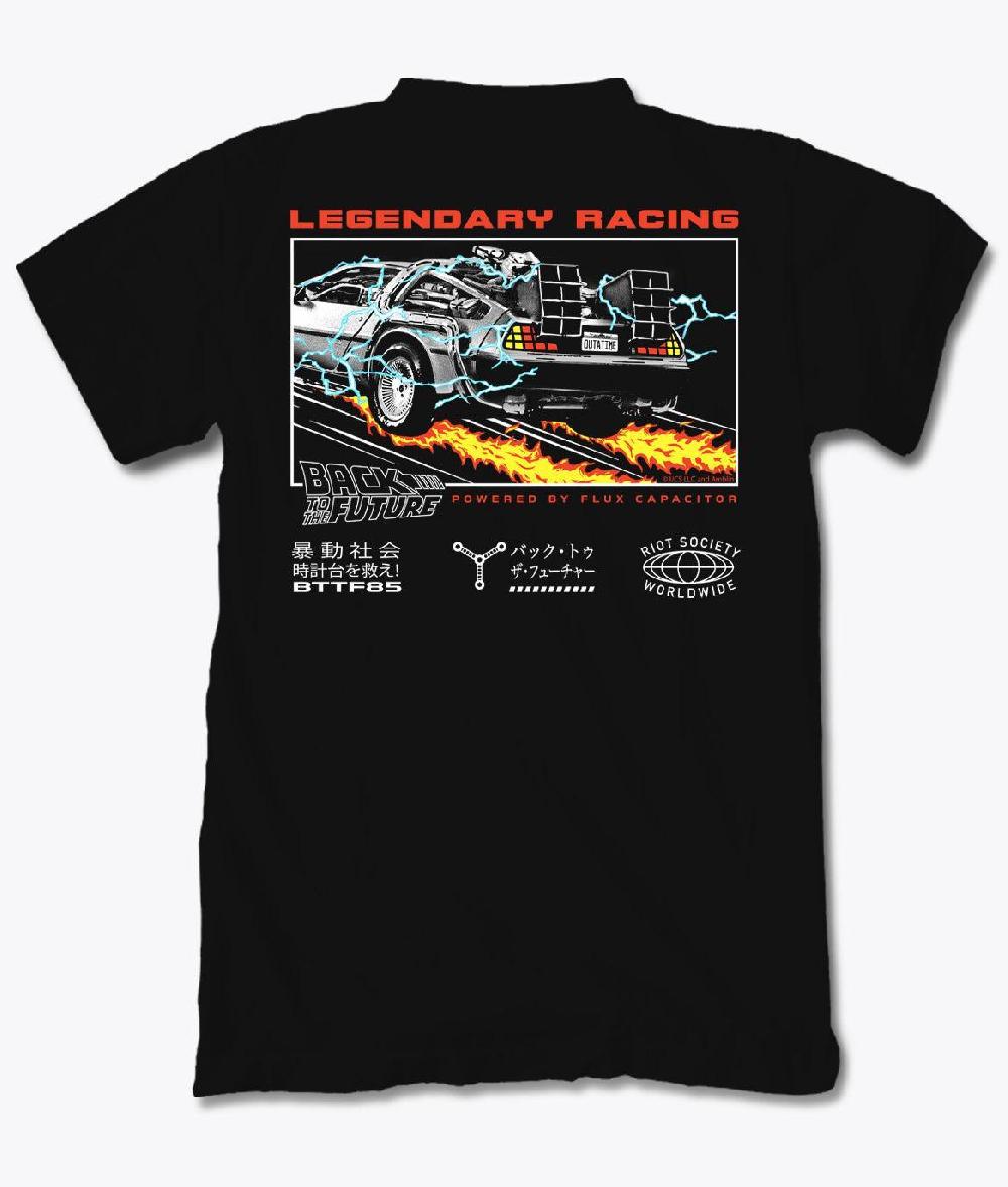 riot society Back To The Future Legendary Racing Mens T-Shirt