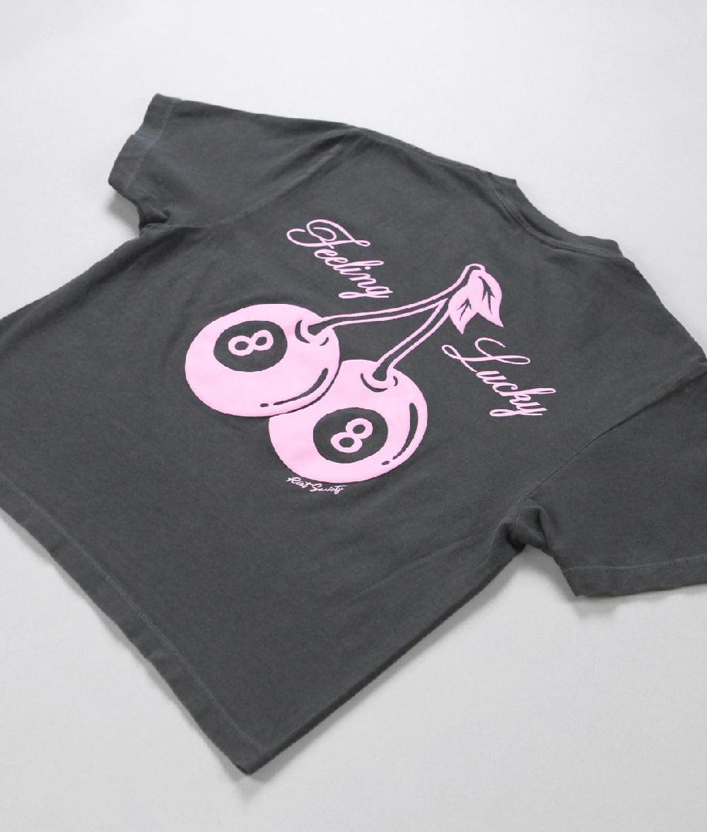 Riot Society Cherries 8 Ball Feeling Lucky Puff Crop Tee