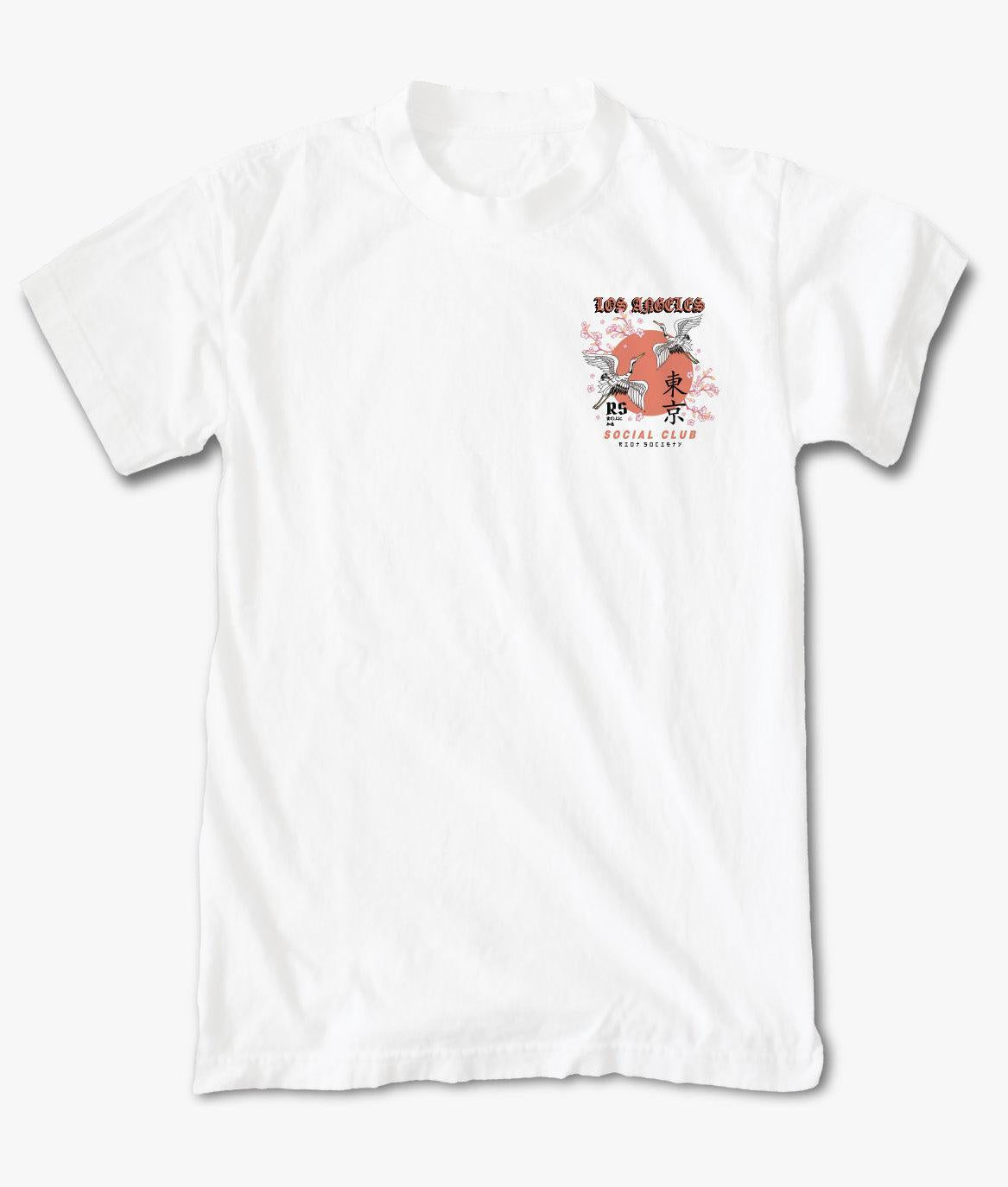 Riot Society Los Angeles Cranes Social Club Mens T-Shirt