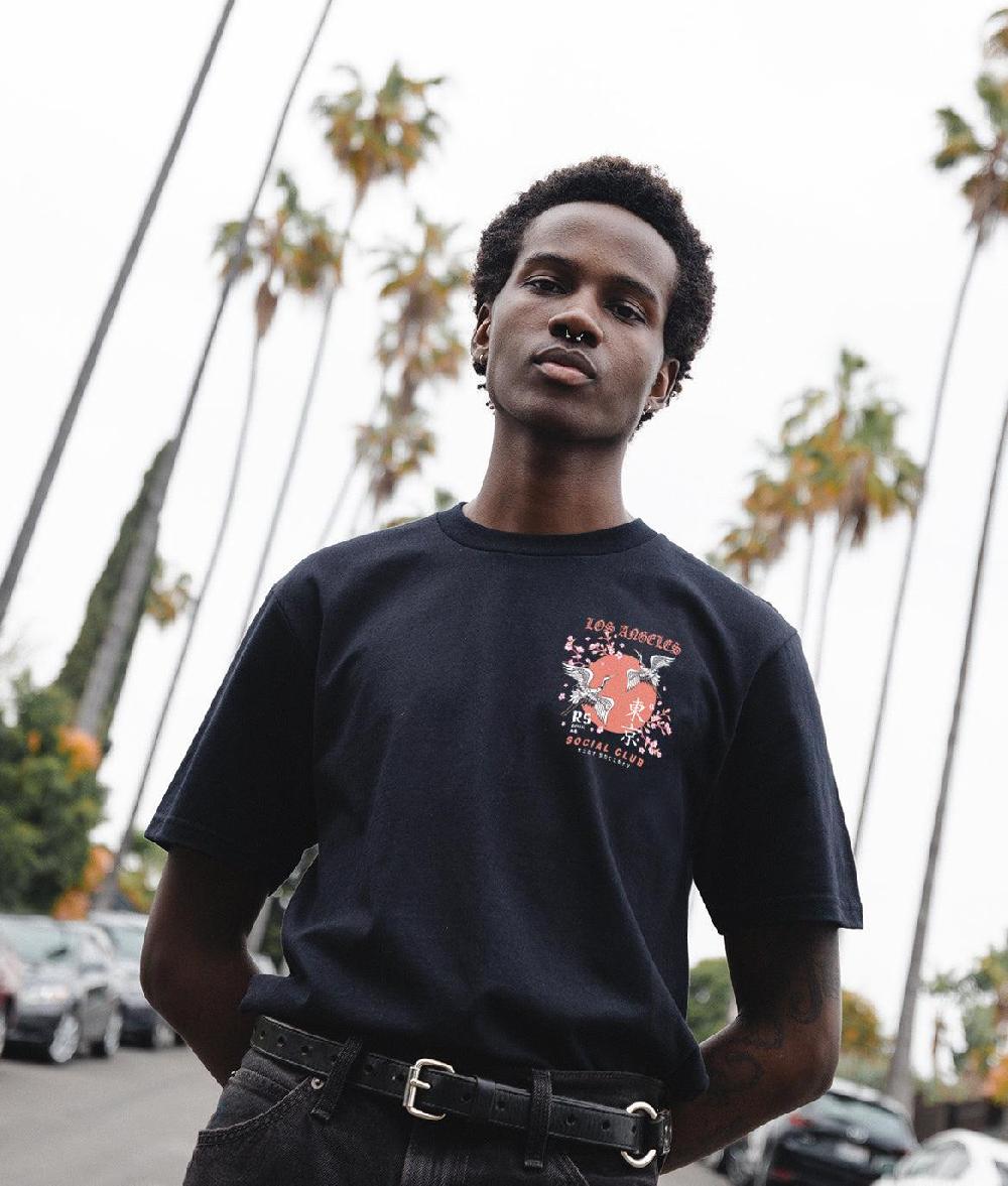 Riot Society Los Angeles Cranes Social Club Mens T-Shirt