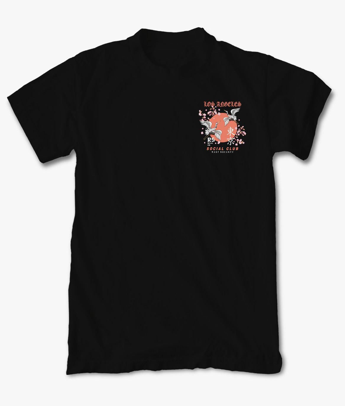 Riot Society Los Angeles Cranes Social Club Mens T-Shirt