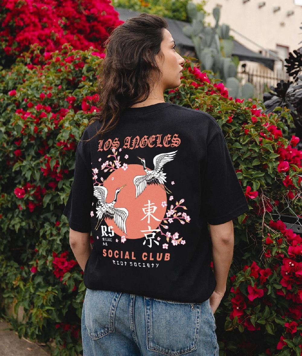 Riot Society Los Angeles Cranes Social Club Womens Tee
