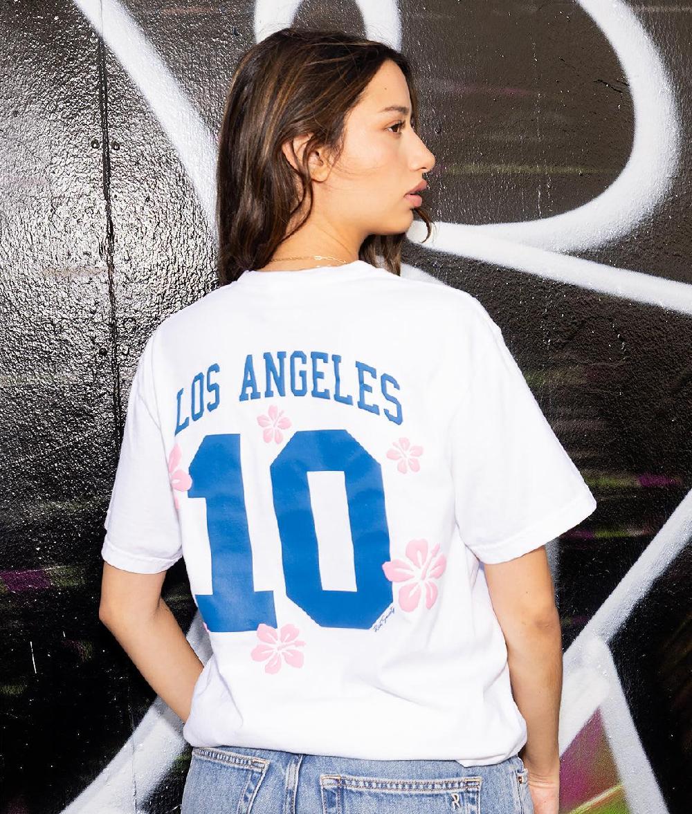 Riot Society Los Angeles Hibiscus Puff Boyfriend Tee