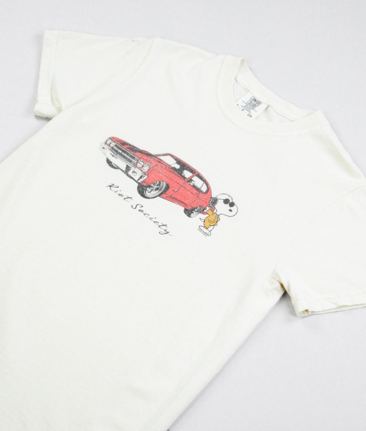Riot Society Peanuts Snoopy Classic Car Boyfriend Tee