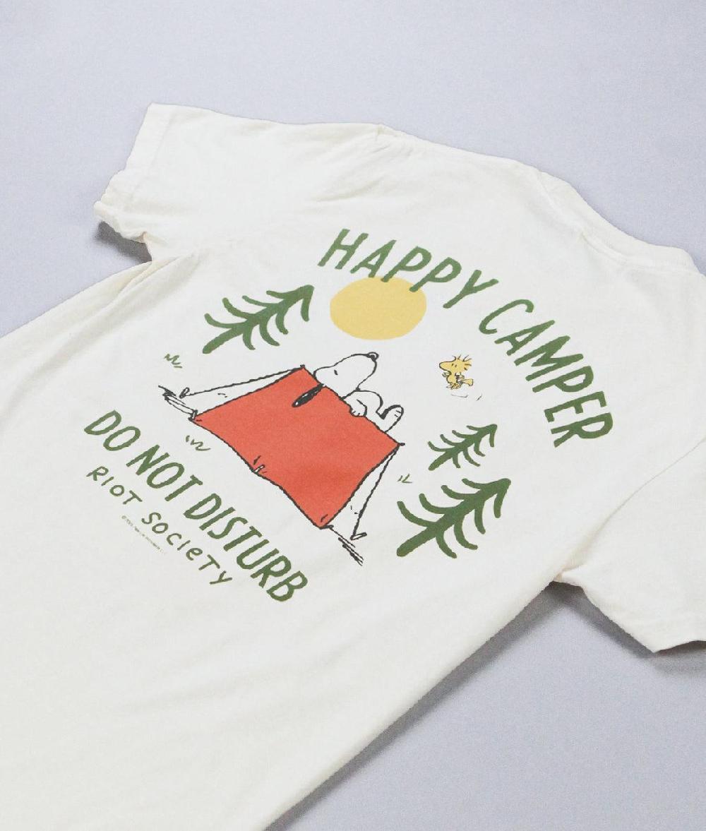 Riot Society Peanuts Snoopy Happy Camper Boyfriend Tee