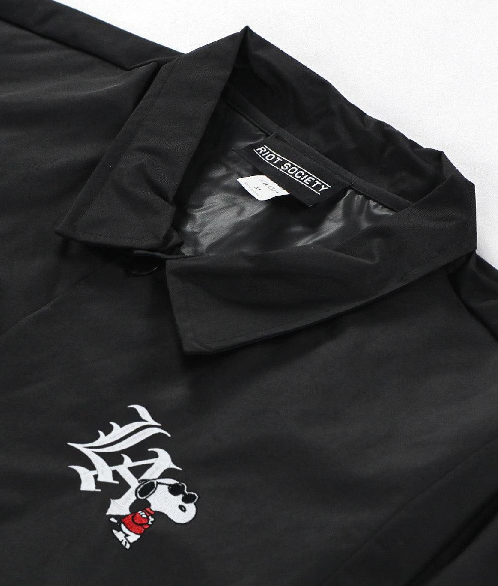 Riot Society Peanuts Snoopy LA Chill Embroidered Mens Coaches Jacket