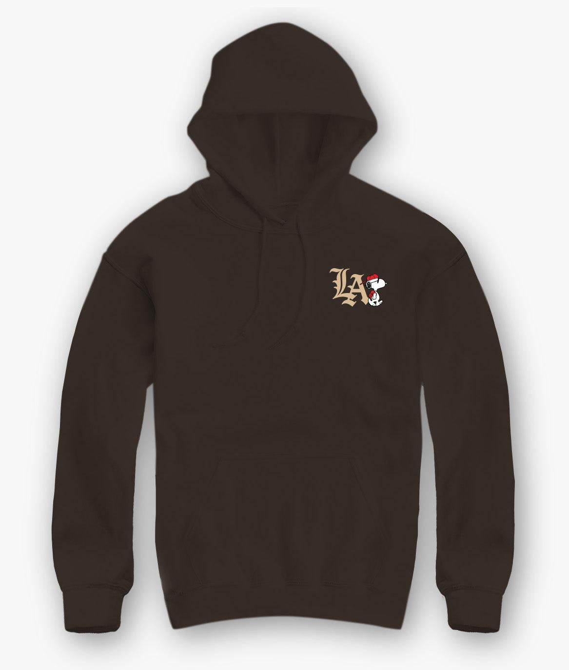 Riot Society Peanuts Snoopy LA Urban Embroidered Mens Hoodie