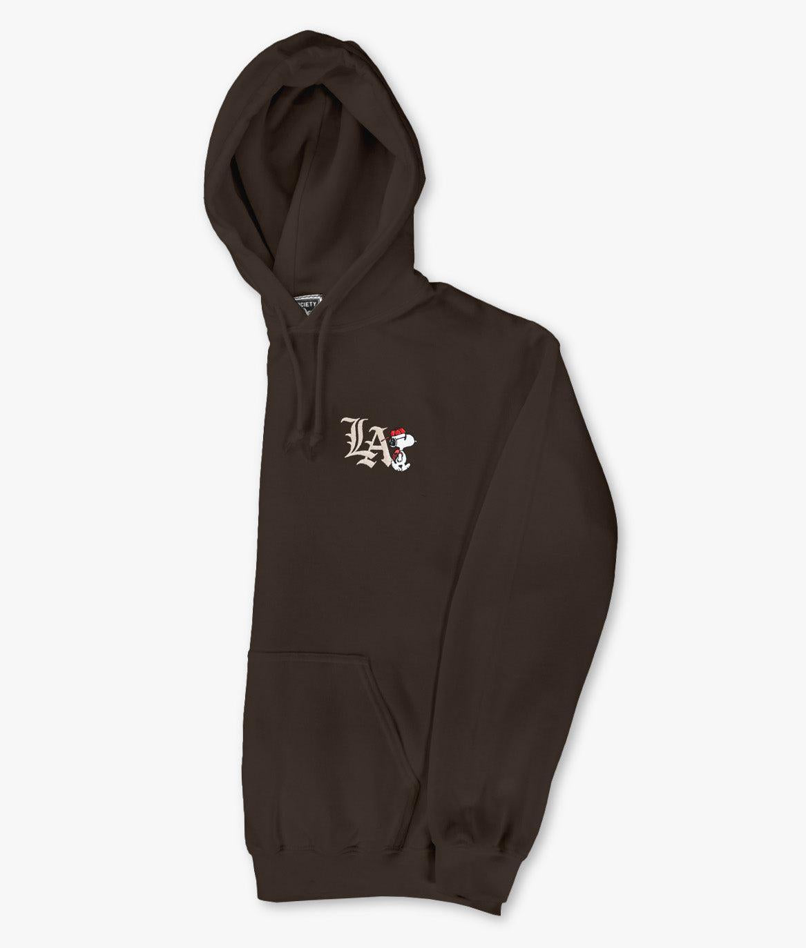 Riot Society Peanuts Snoopy LA Urban Embroidered Mens Hoodie