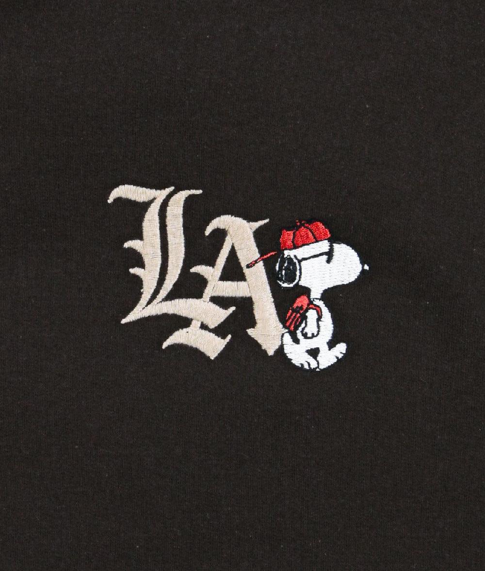 Riot Society Peanuts Snoopy LA Urban Embroidered Womens Hoodie