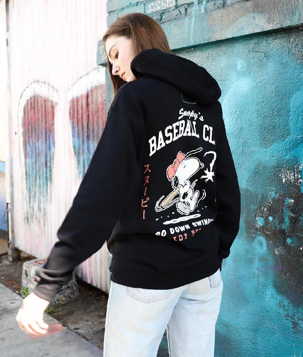 Riot Society Peanuts Snoopy's Baseball Club Womens Hoodie
