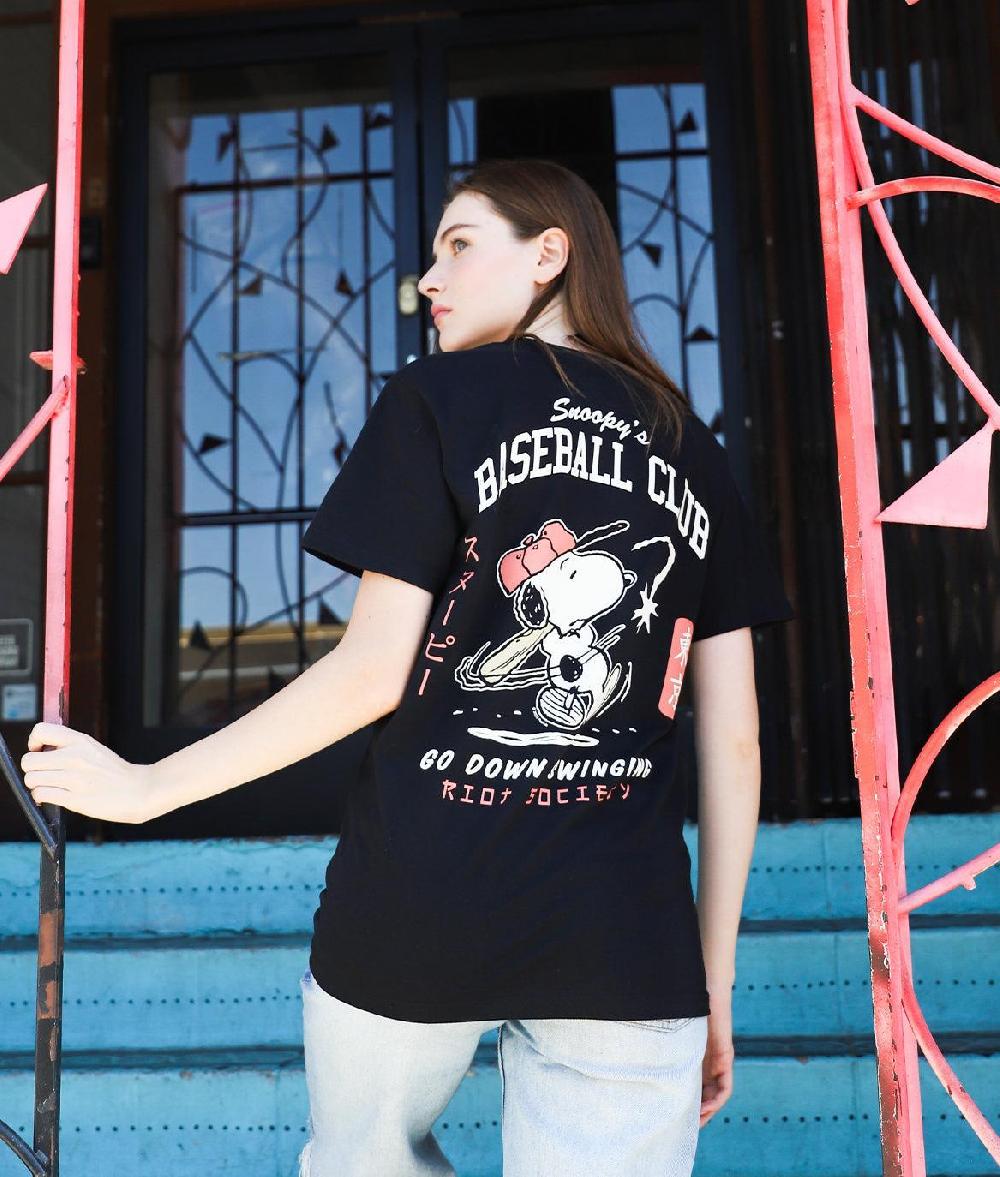 Riot Society Peanuts Snoopy's Baseball Club Womens Tee