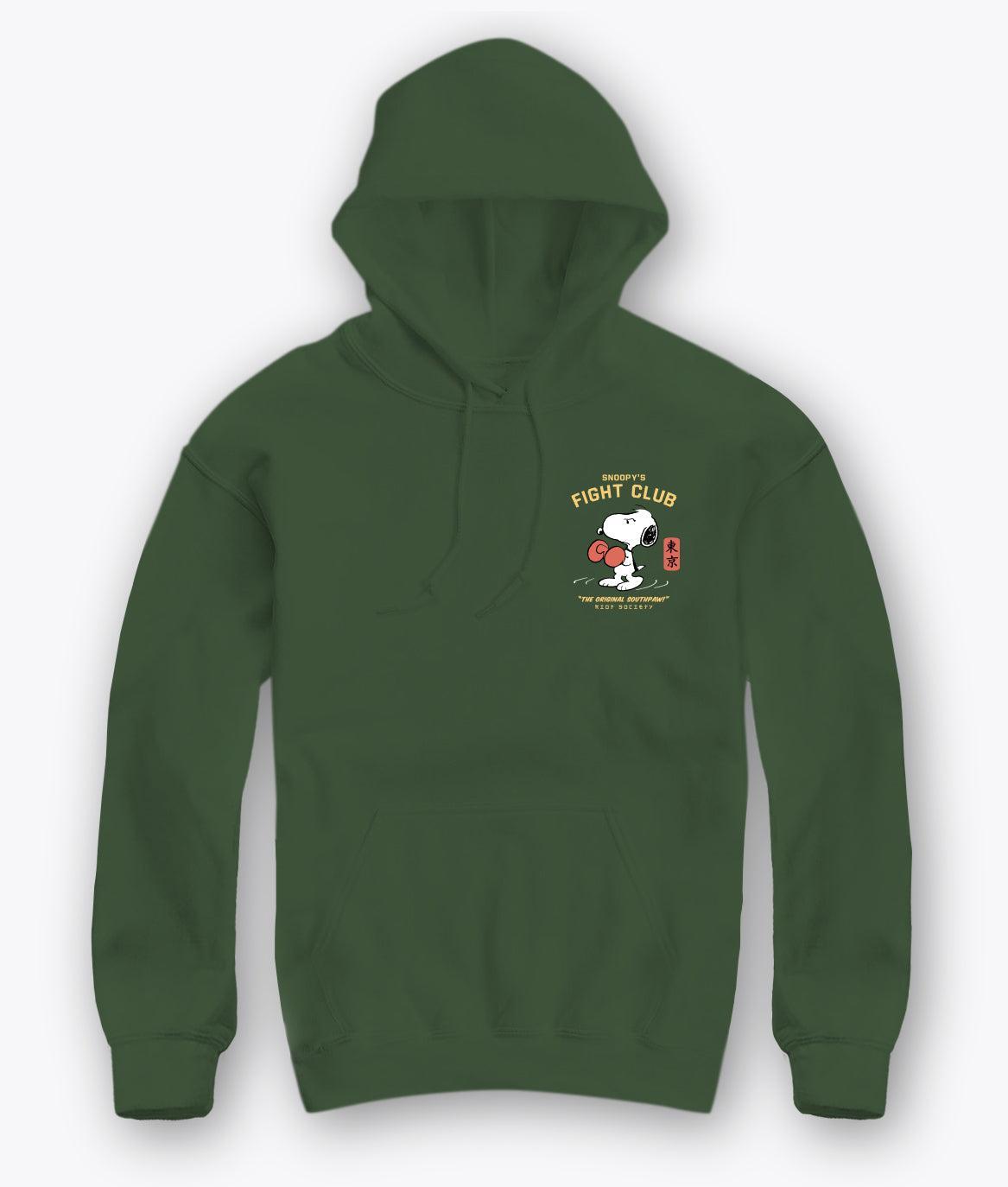 Riot Society Peanuts Snoopy's Fight Club Mens Hoodie