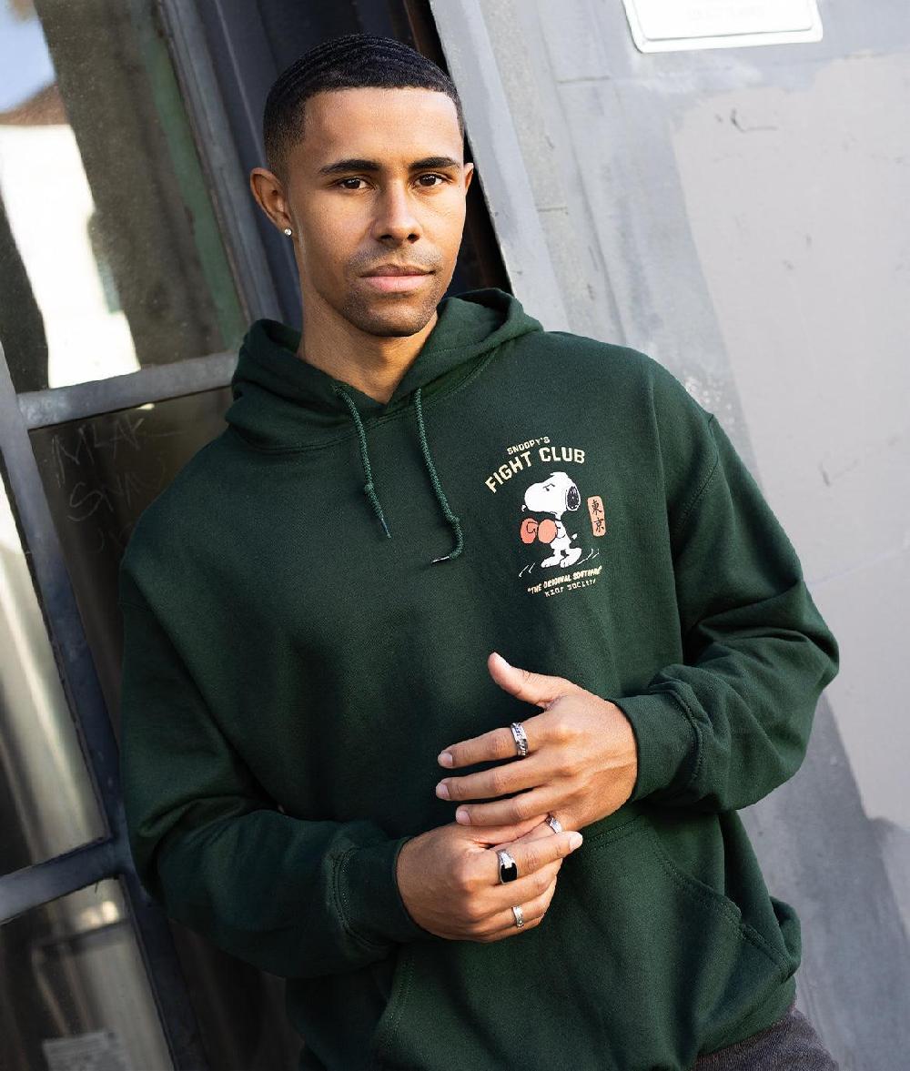 Riot Society Peanuts Snoopy's Fight Club Mens Hoodie