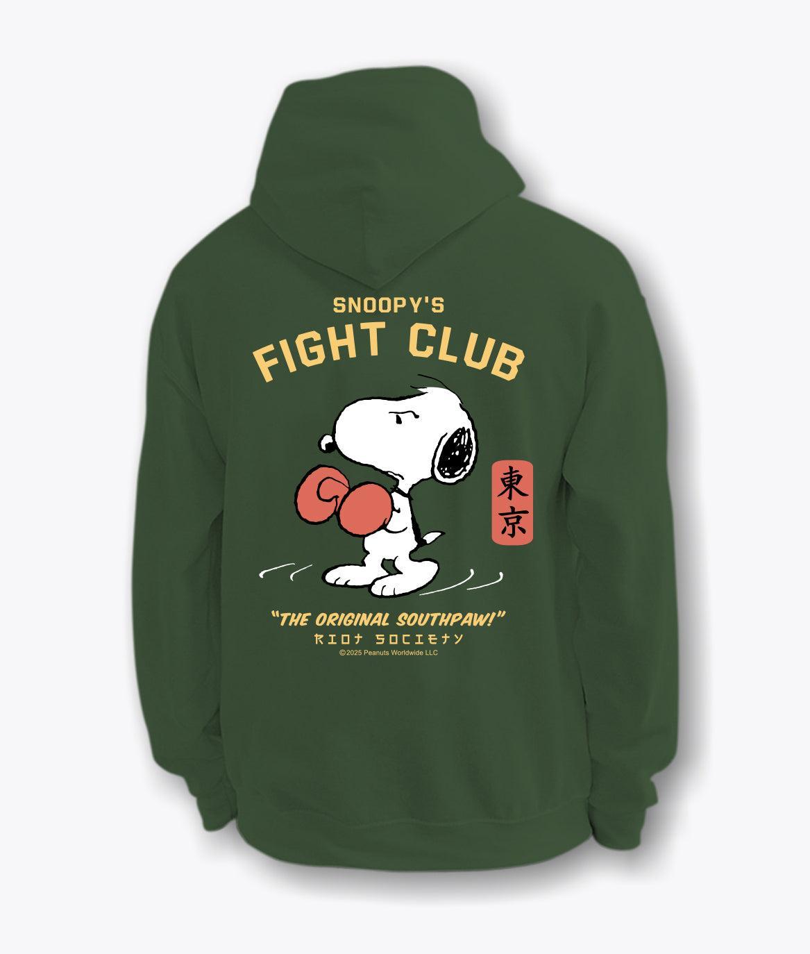 riot society Peanuts Snoopy's Fight Club Mens Hoodie