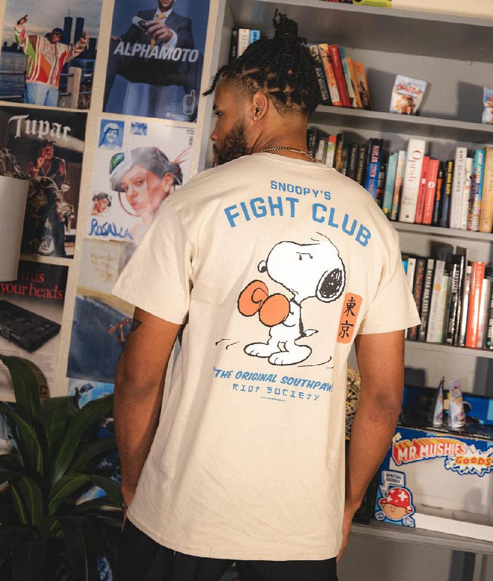 Riot Society Peanuts Snoopy's Fight Club Mens T-Shirt